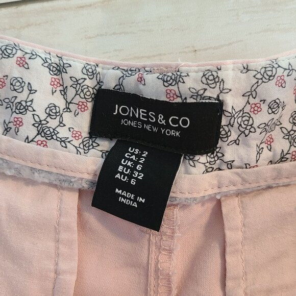 Jones & CO Pink Pineapples Embroidered Booty Shorts 2 Beach Summer Flirty - Picture 3 of 7